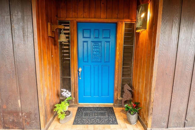 view of doorway to property