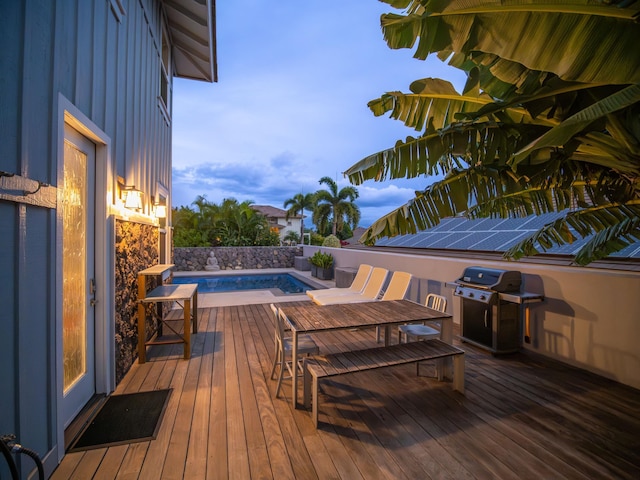 137 Hoohale St, Kihei, HI 96753 - deck featuring a jacuzzi, a grill, and a fenced in pool