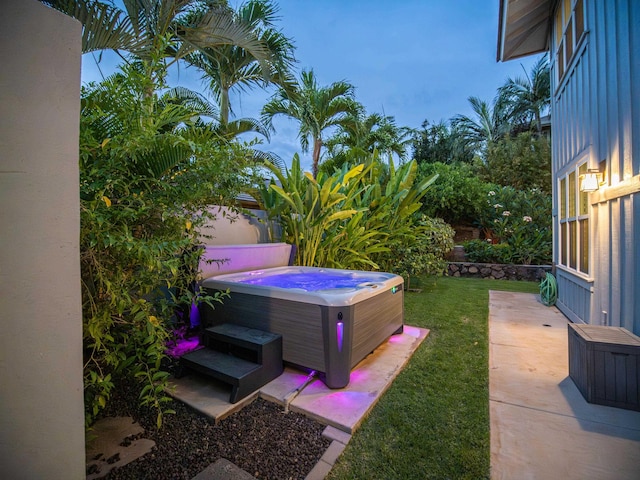 137 Hoohale St, Kihei, HI 96753 - view of yard featuring a patio area, a hot tub, and fence