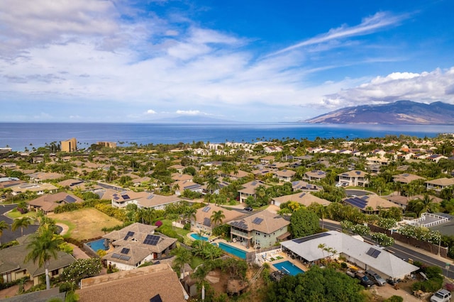 137 Hoohale St, Kihei, HI 96753 - aerial view featuring a water and mountain view and a residential view