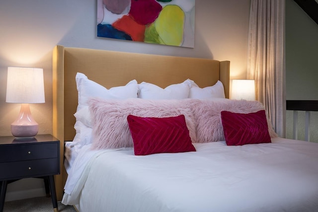 view of carpeted bedroom