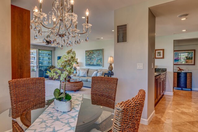 view of dining room