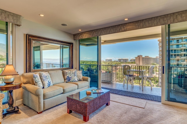 view of carpeted living room