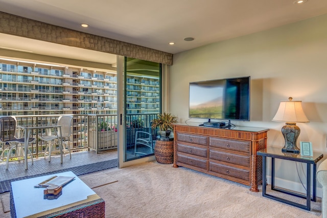 view of carpeted living room