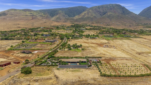 view of mountain feature with a rural view