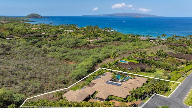 34 Ualei Pl, Kihei, HI 96753 - birds eye view of property featuring a water view