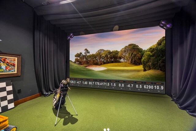 34 Ualei Pl, Kihei, HI 96753 - game room featuring golf simulator and carpet flooring