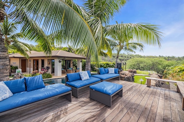 34 Ualei Pl, Kihei, HI 96753 - deck featuring outdoor lounge area