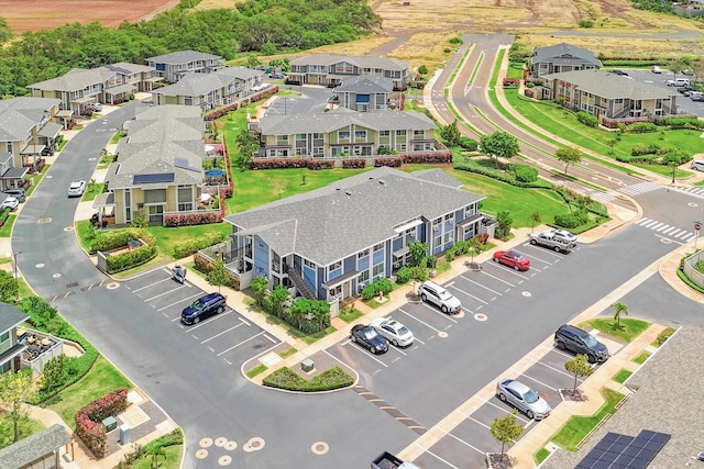drone / aerial view with a residential view