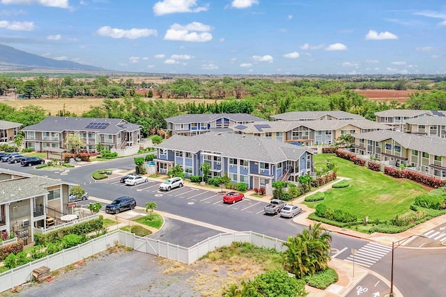 aerial view with a residential view