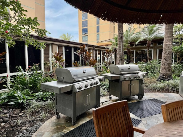 view of patio / terrace with a grill