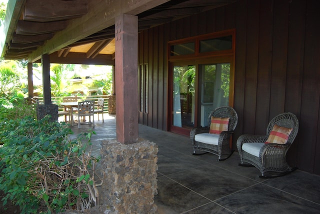 view of patio featuring outdoor dining space