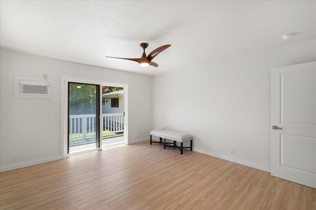 2825 Kauhale St, Kihei, HI 96753 - unfurnished room with light wood-type flooring, a ceiling fan, and a smoke detector