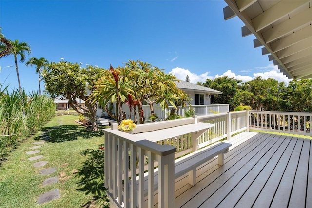 2825 Kauhale St, Kihei, HI 96753 - wooden terrace with a lawn