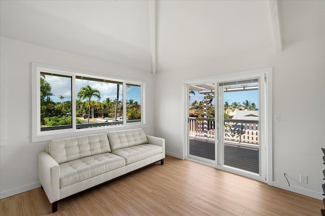 2825 Kauhale St, Kihei, HI 96753 - living area with wood finished floors and baseboards