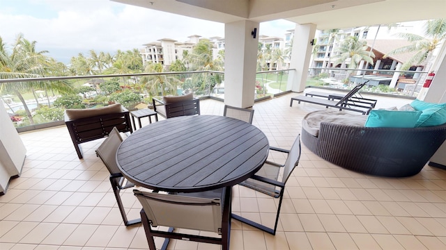 view of patio / terrace featuring a balcony