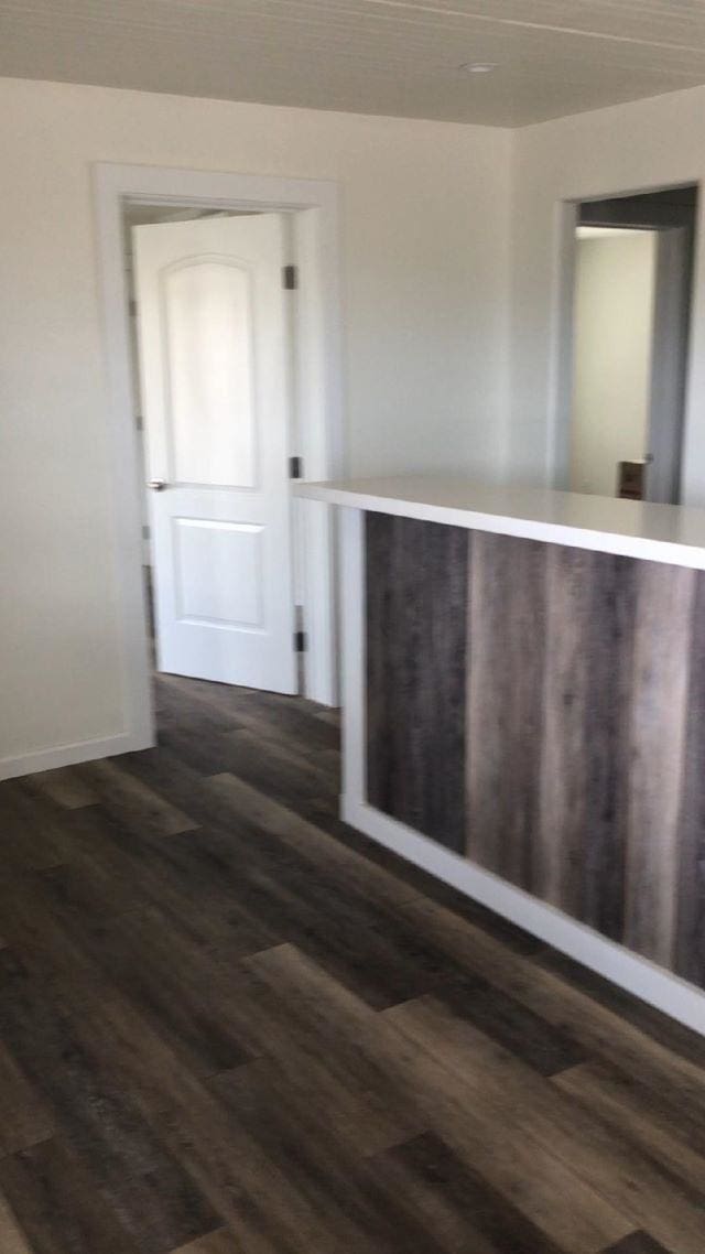 interior space featuring dark hardwood / wood-style flooring