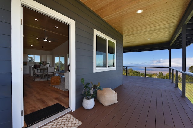 view of wooden terrace