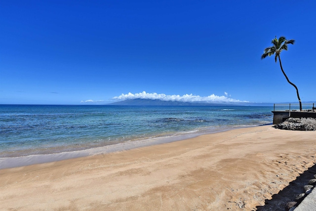 water view with a view of the beach