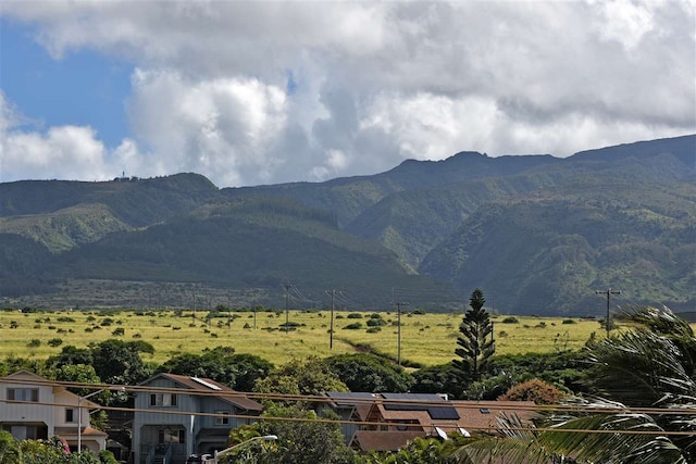 mountain view with a rural view