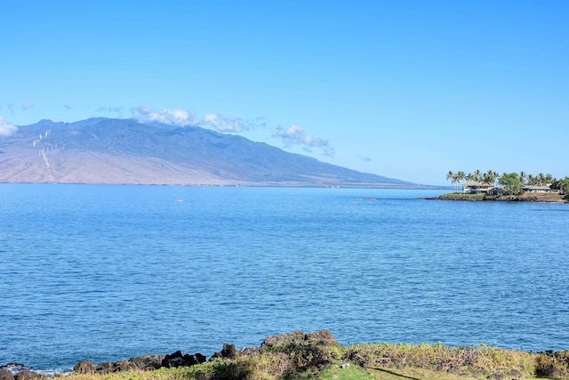 property view of water featuring a mountain view