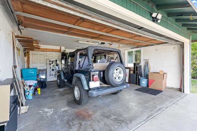 garage featuring a garage door opener