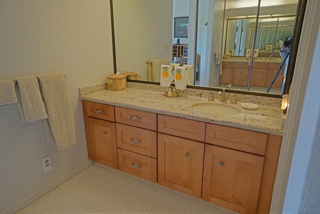 bathroom with oversized vanity