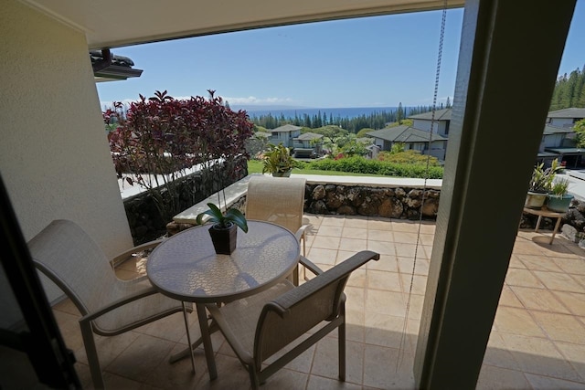 balcony with a patio