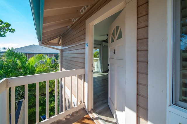 exterior space featuring a balcony