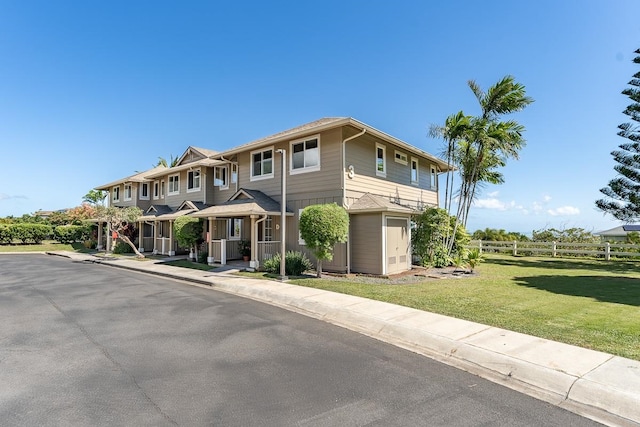 view of front of house with a front yard