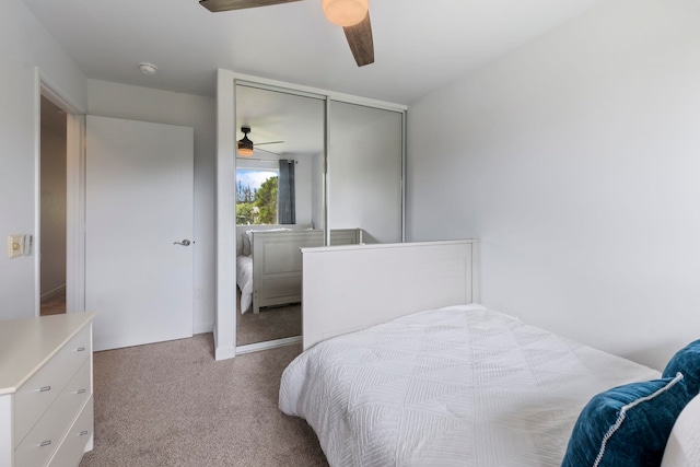 139 Punohu Ln Unit 10-8, Lahaina, HI 96790 - bedroom featuring carpet, a closet, and ceiling fan