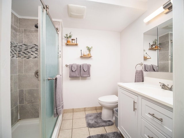 2747 S Kihei Rd Unit C004, Kihei, HI 96753 - full bath featuring vanity, toilet, a shower stall, tile patterned floors, and baseboards