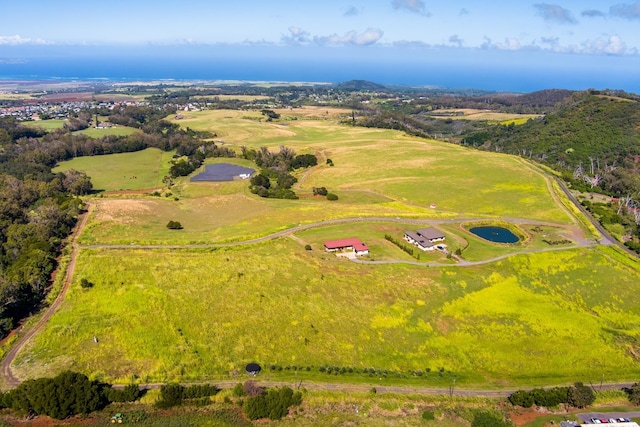 drone / aerial view featuring a rural view