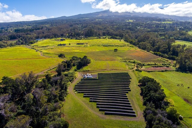aerial view with a rural view