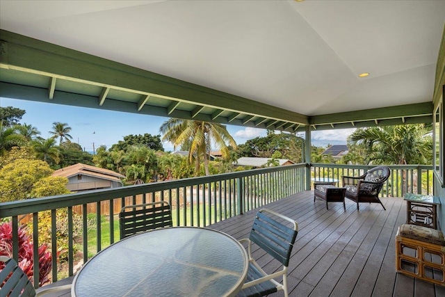 view of wooden terrace