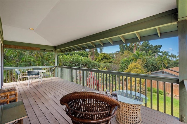 view of wooden deck