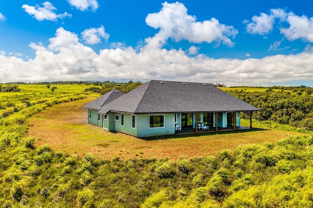 drone / aerial view featuring a rural view