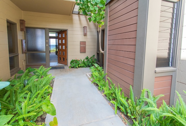 view of doorway to property