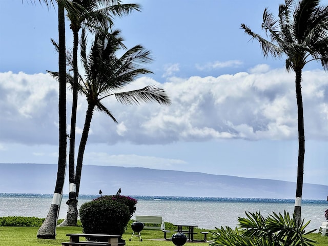 property view of water with a mountain view