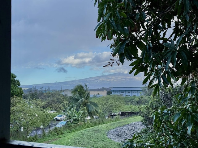 view of water feature featuring a mountain view