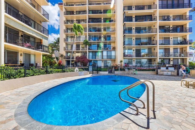 view of pool with a patio