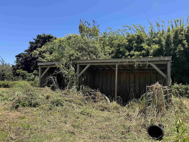 view of pole building