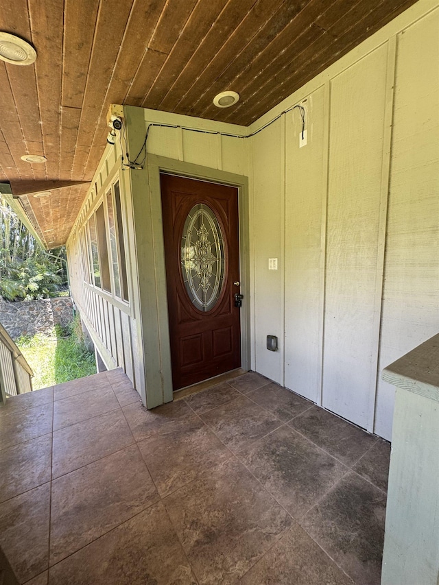 view of exterior entry