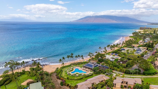 3300 Wailea Alanui Dr Unit 52D, Kihei, HI 96753 - bird's eye view of a water and mountain view