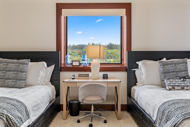 view of carpeted bedroom