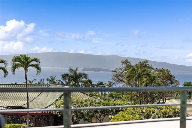 view of water feature with a mountain view