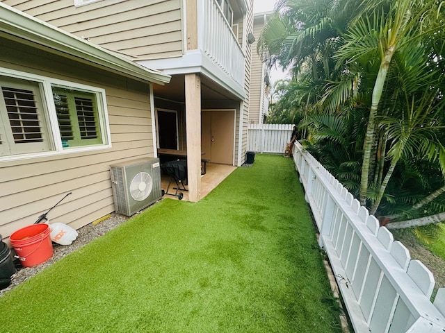 view of yard featuring ac unit