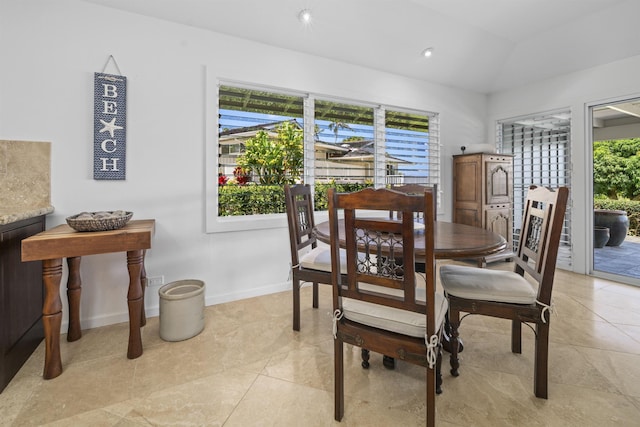 20 Hui Rd I 41, Lahaina, HI 96761 - dining room with vaulted ceiling and light tile patterned flooring