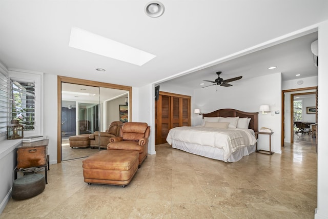 20 Hui Rd I 41, Lahaina, HI 96761 - bedroom with a skylight, two closets, and ceiling fan