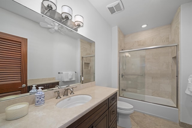 20 Hui Rd I 41, Lahaina, HI 96761 - full bathroom with vanity, shower / bath combination with glass door, tile patterned flooring, and recessed lighting